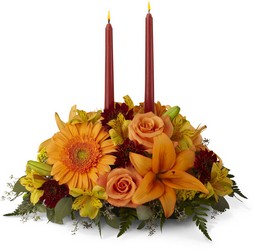 Bright Autumn Centerpiece Flower Power, Florist Davenport FL